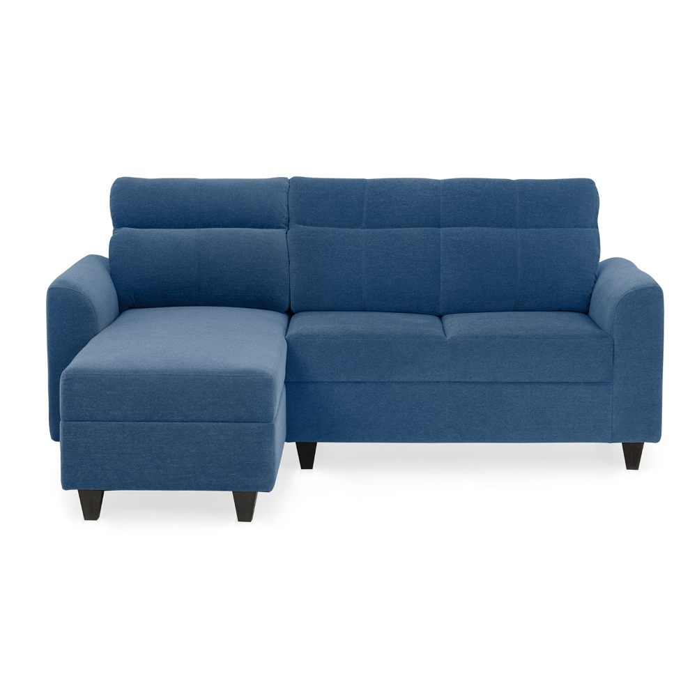 Zivo Plus Twilight Blue Fabric 2 Seater Sofa with Lounger