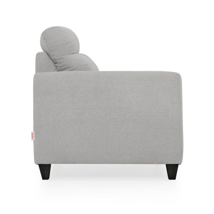 Zivo Plus Cloudy Gray Fabric 2 Seater Sofa with Lounger