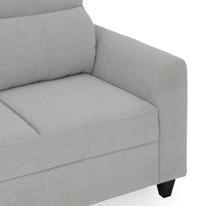 Zivo Plus Cloudy Gray Fabric 2 Seater Sofa with Lounger