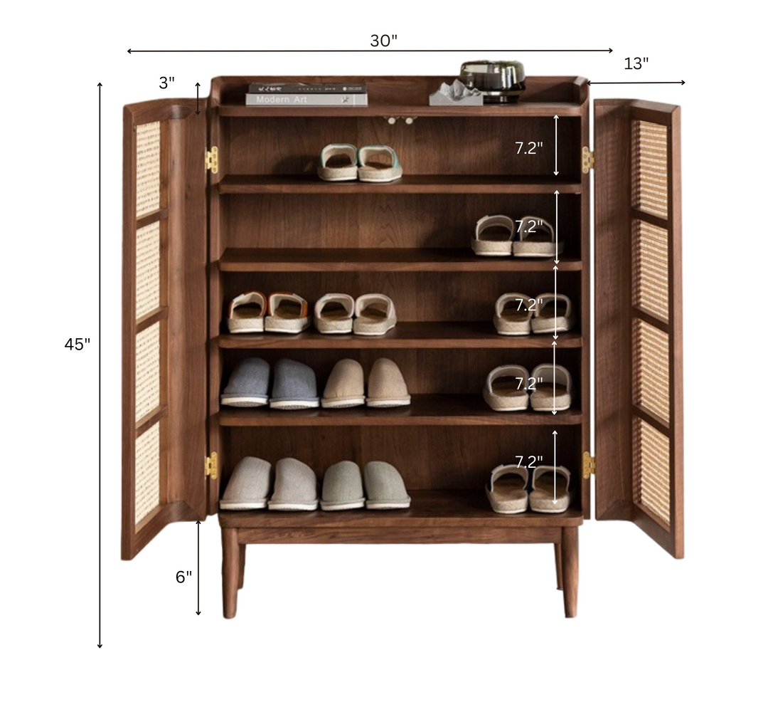 Dobroslav 45" Wooden Shoe Cabinet