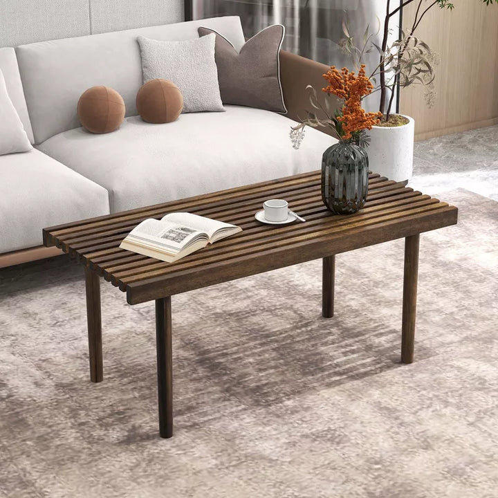 Broneslava Solid Wood Coffee Table for Living Room | Cafe | Balcony