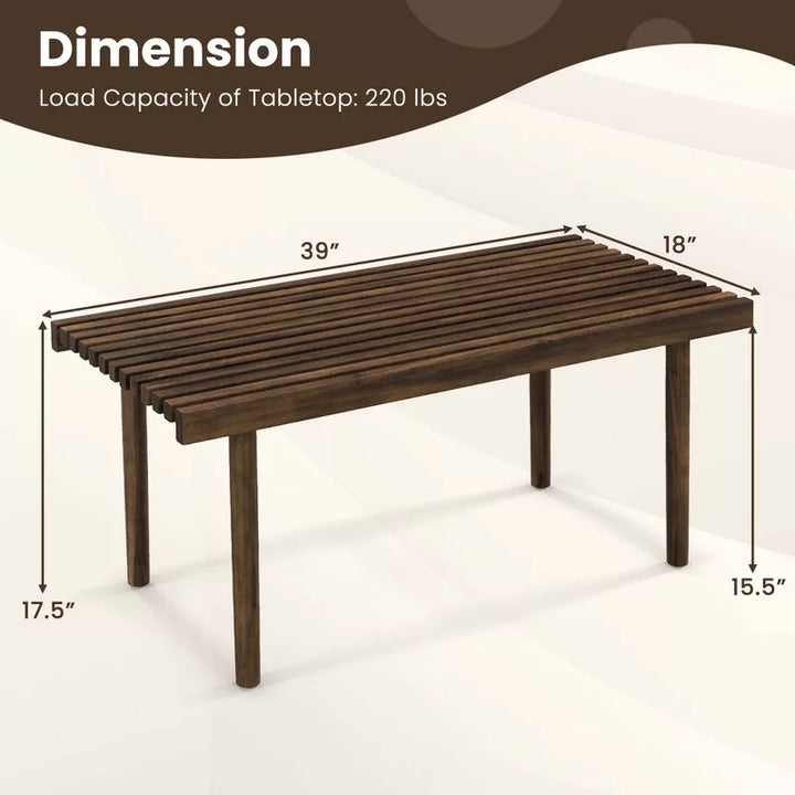 Broneslava Solid Wood Coffee Table for Living Room | Cafe | Balcony