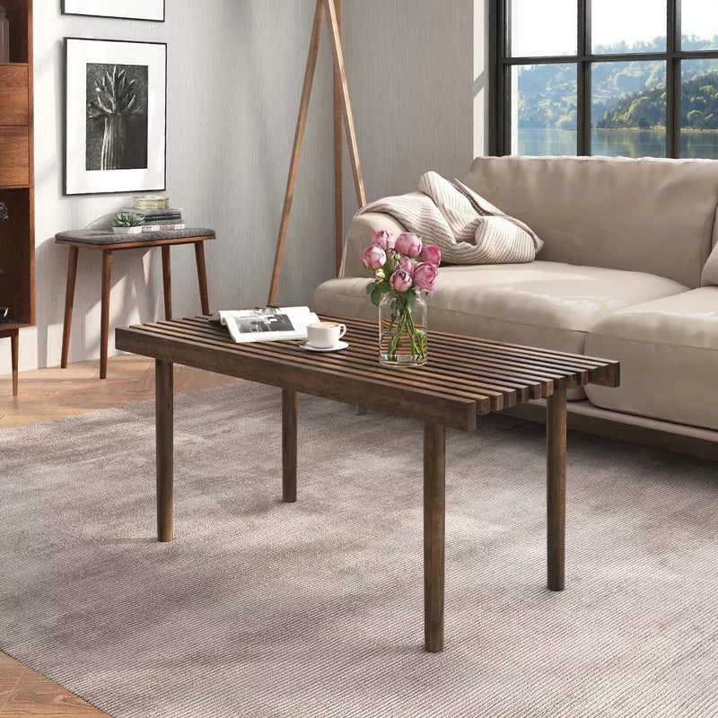 Broneslava Solid Wood Coffee Table for Living Room | Cafe | Balcony