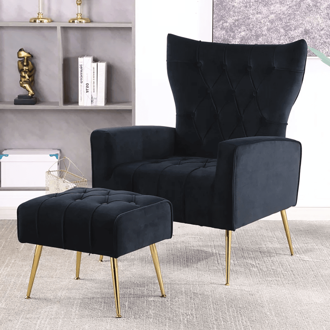 Arseniy ACCENT CHAIR WITH OTTOMAN