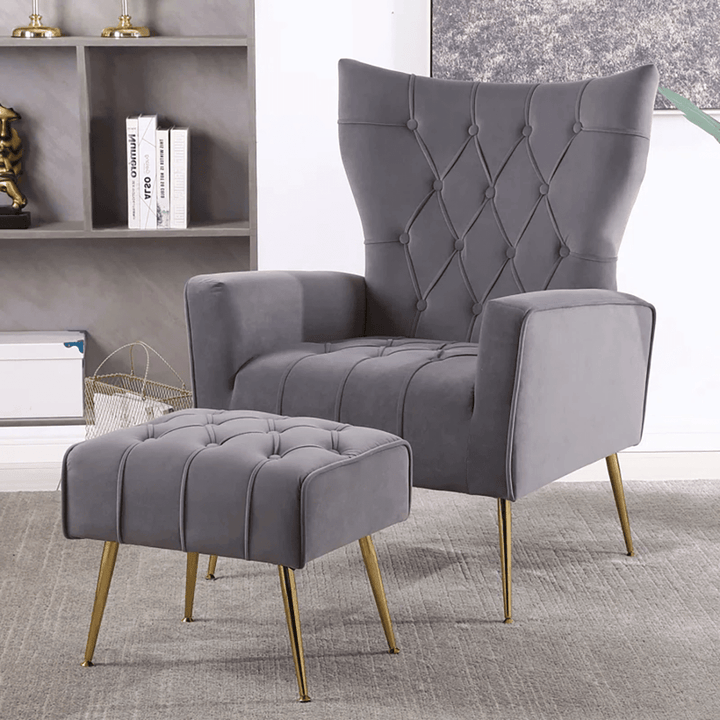 Arseniy ACCENT CHAIR WITH OTTOMAN