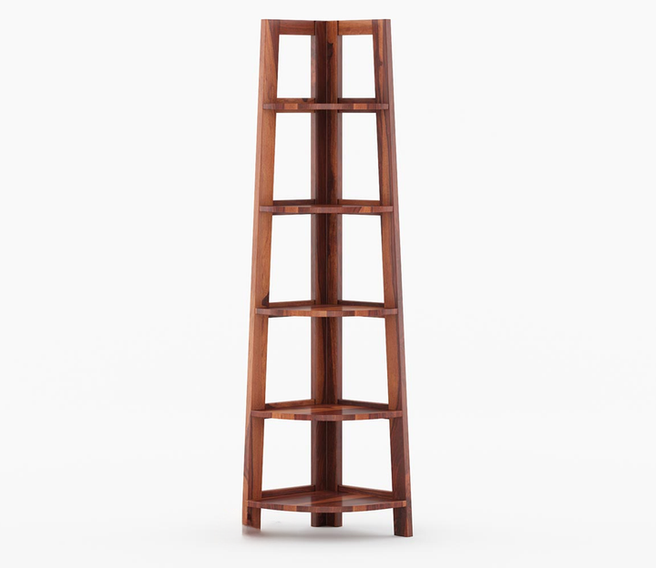 Simran Sheesham Wood Book Shelf (Honey Finish