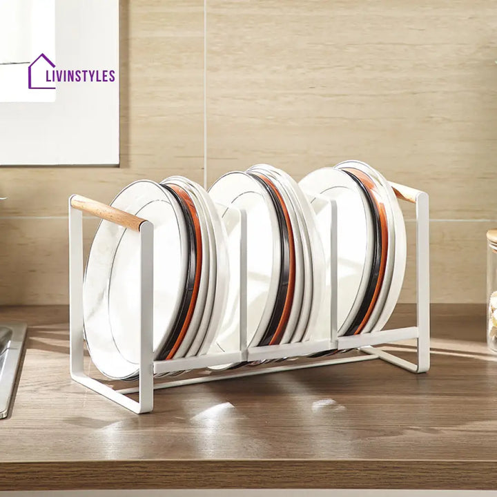 3 Compartment Plate Rack Kitchen Organisers