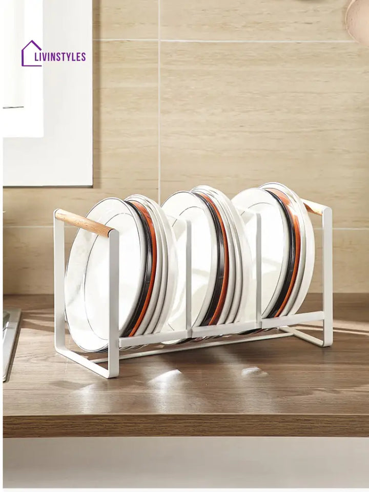 3 Compartment Plate Rack Kitchen Organisers