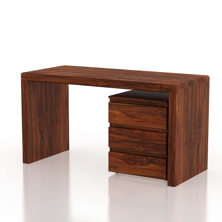 Jeshper Solid Sheesham Wood Study Table With Drawer Unit - 1 Year Warranty