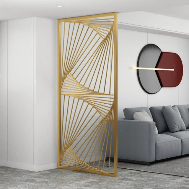 Aarav Stainless Steel Golden Colour Room Partition