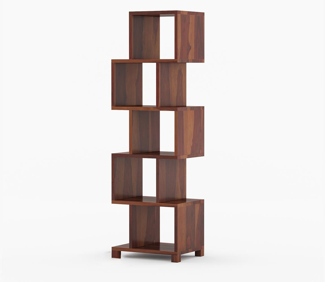 Neha Sheesham Wood Book Shelf (Honey Finish)