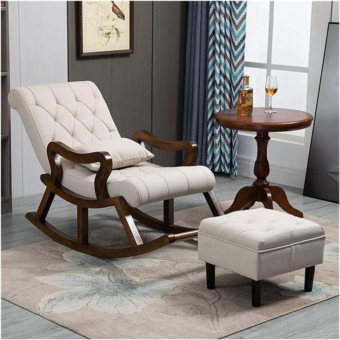 Aparna Sheesham Wood Rocking Chair with Footrest