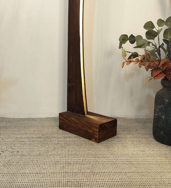 Arc LED Wooden Floor Lamp