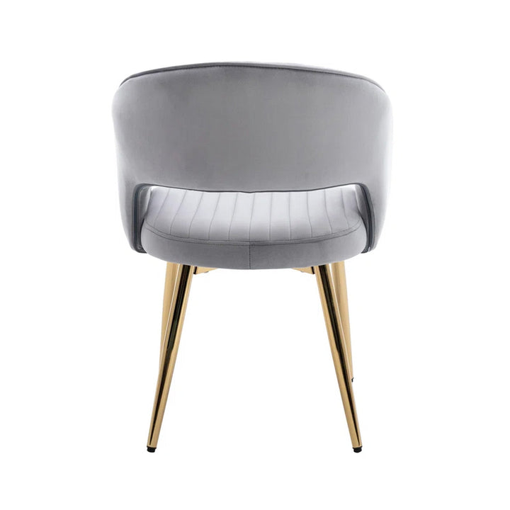 Chic Velvet Lounge Chair Grey