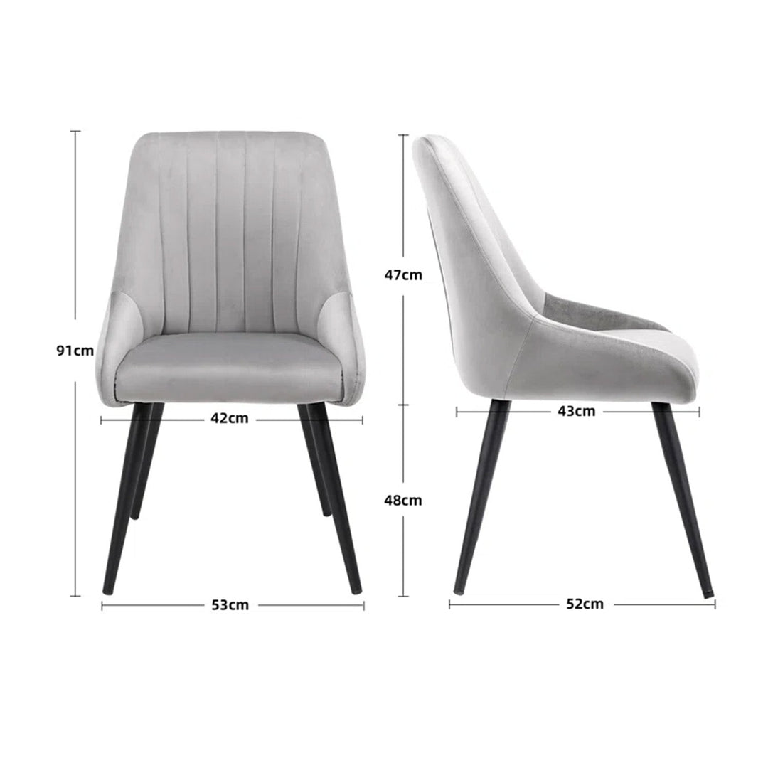 Velvet Dining Chair: Luxury Upgrade Grey