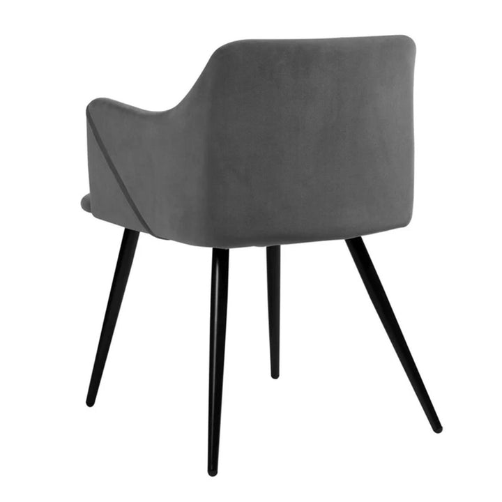 Sophisticated Velvet Dining Designer Chair Grey