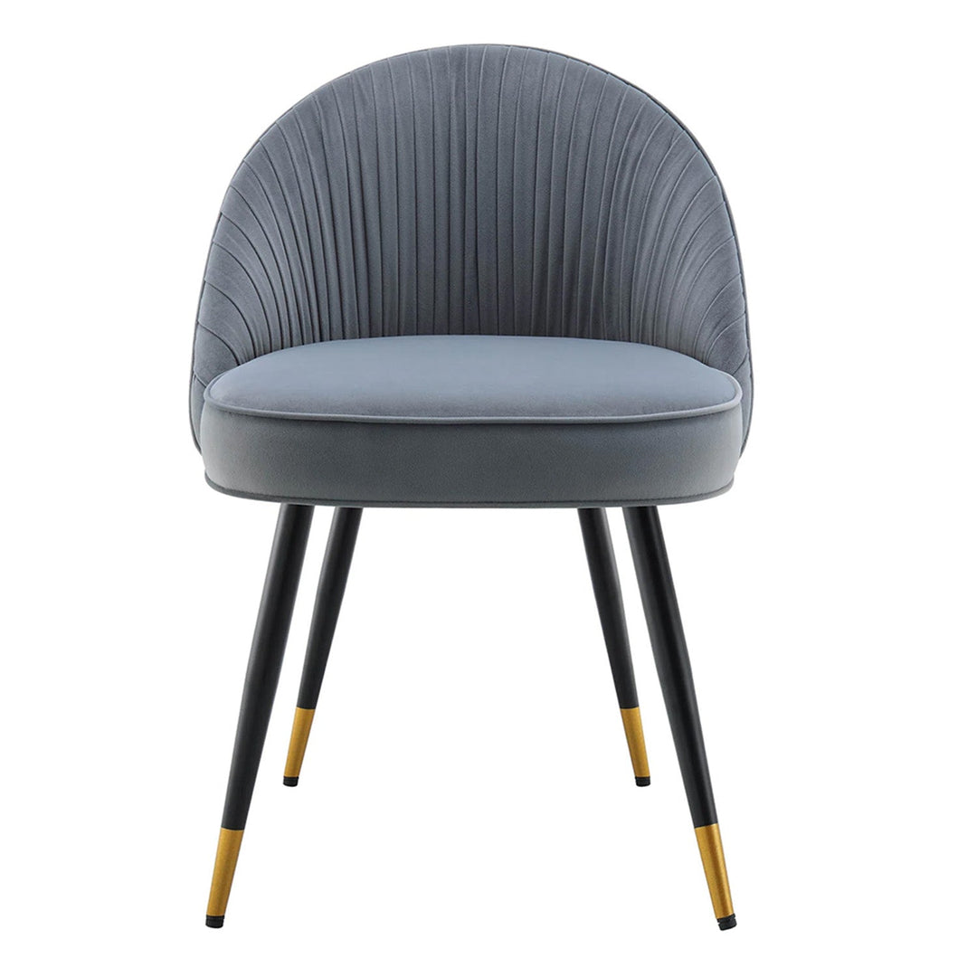 Minimalist Velvet Dining Table Chair Grey