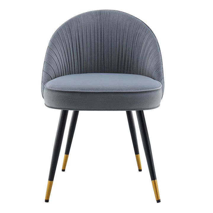 Minimalist Velvet Dining Table Chair Grey