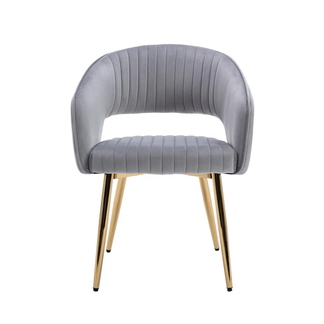 Chic Velvet Lounge Chair Grey