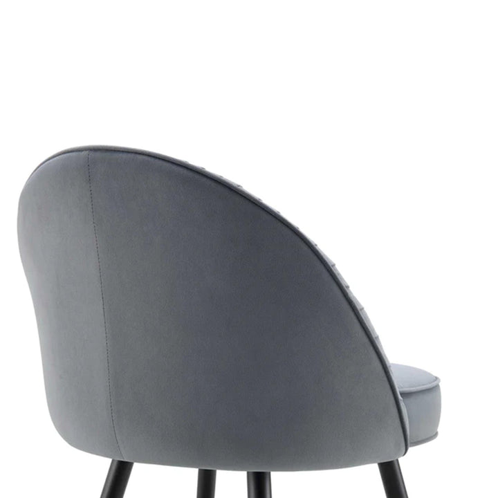 Minimalist Velvet Dining Table Chair Grey