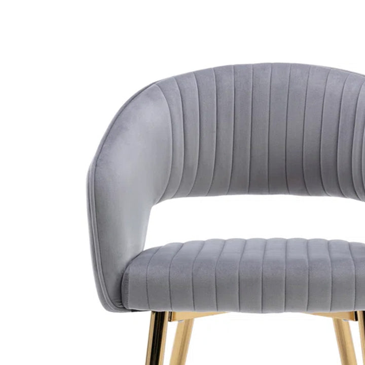 Chic Velvet Lounge Chair Grey