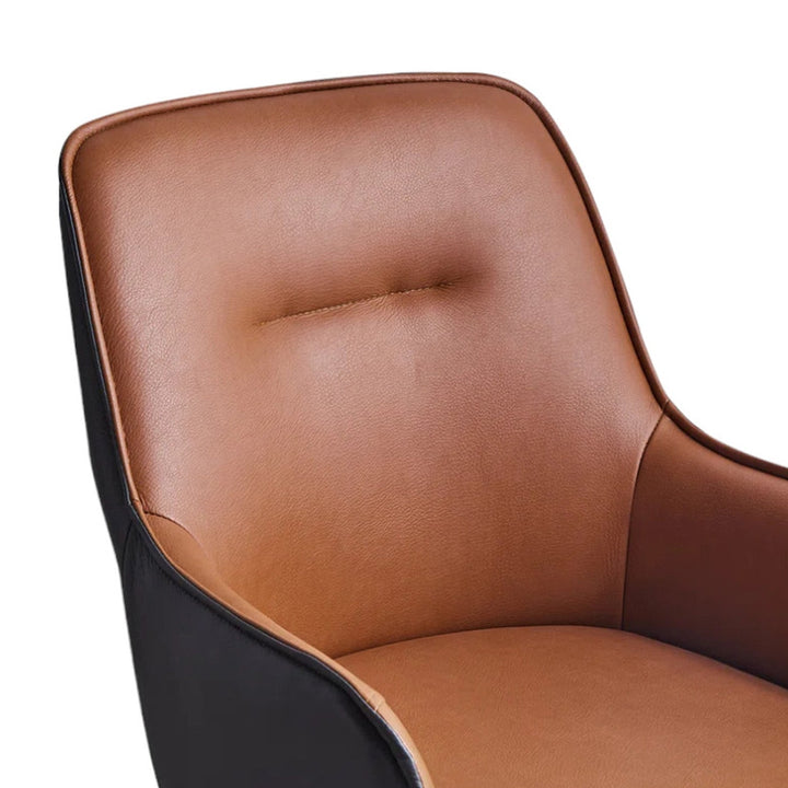 Faux Leather Dining Chair Tan