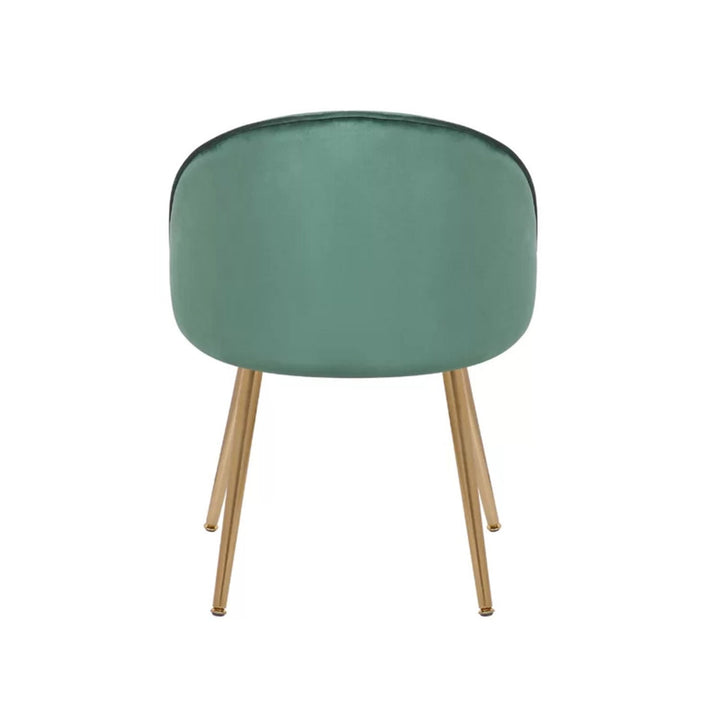 Sleek Velvet Dining Chair Green