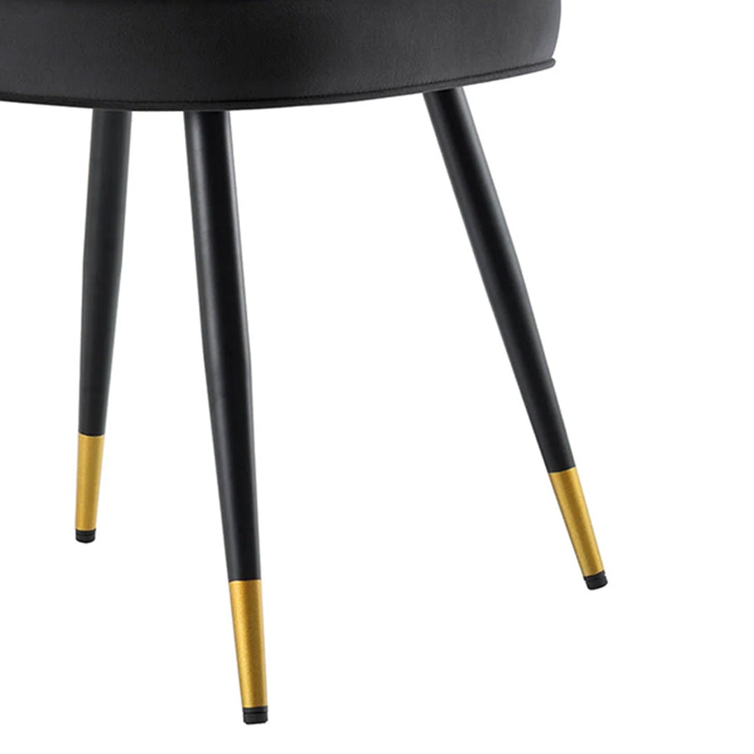 Minimalist Velvet Dining Table Chair Black