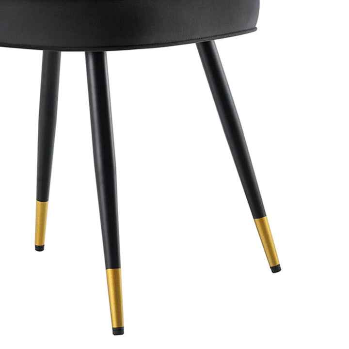 Minimalist Velvet Dining Table Chair Black