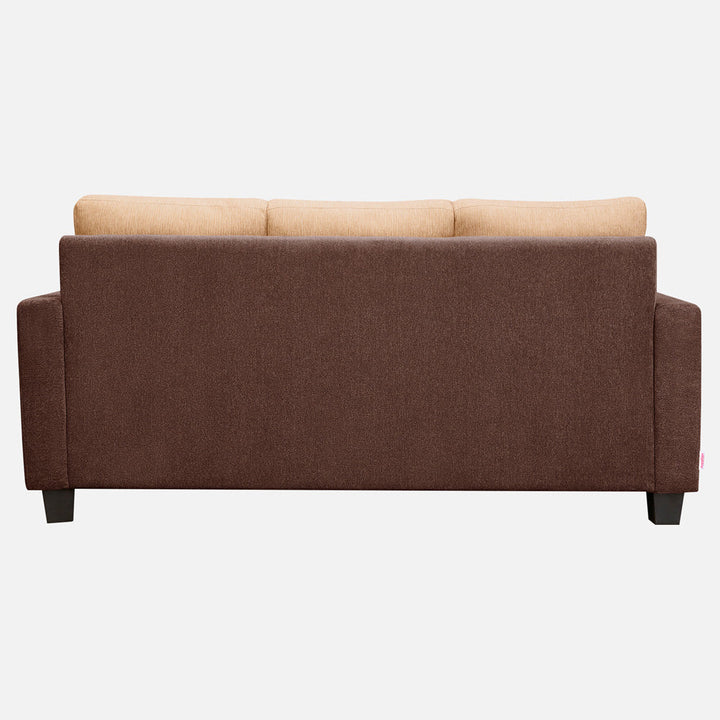 Ease Sand Brown Fabric 3 Seater Sofa