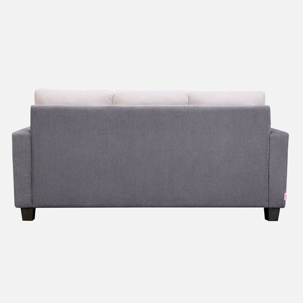 Ease Cool Grey Fabric 3 Seater Sofa