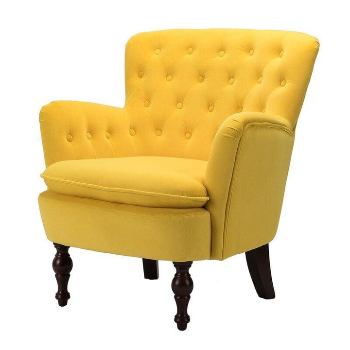 Wide Tufted Velvet Armchair - Ouch Cart 