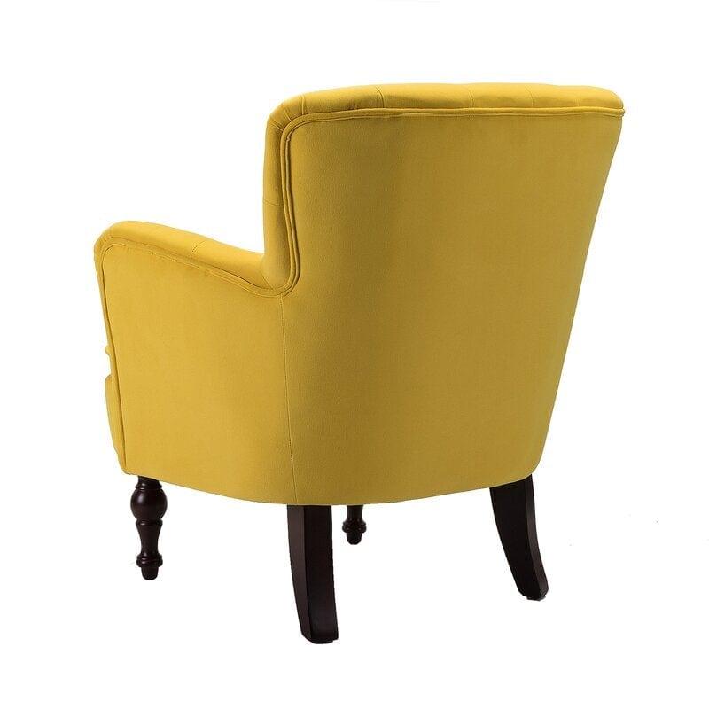 Wide Tufted Velvet Armchair - Ouch Cart 