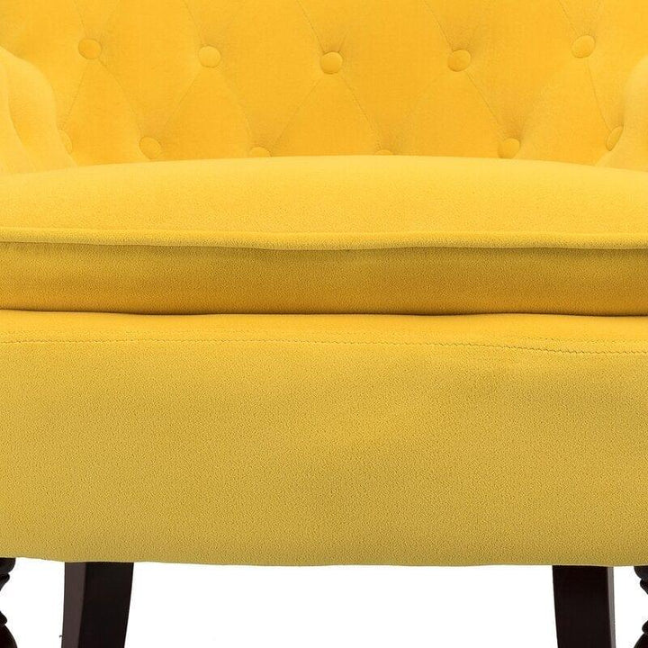 Wide Tufted Velvet Armchair - Ouch Cart 