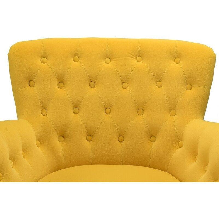 Wide Tufted Velvet Armchair - Ouch Cart 