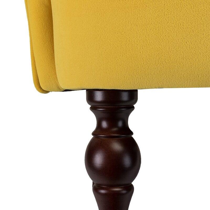 Wide Tufted Velvet Armchair - Ouch Cart 