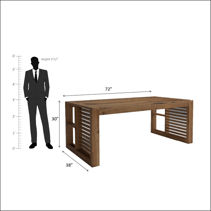 Alyona Acacia Wood Dining Set with Natural Finish