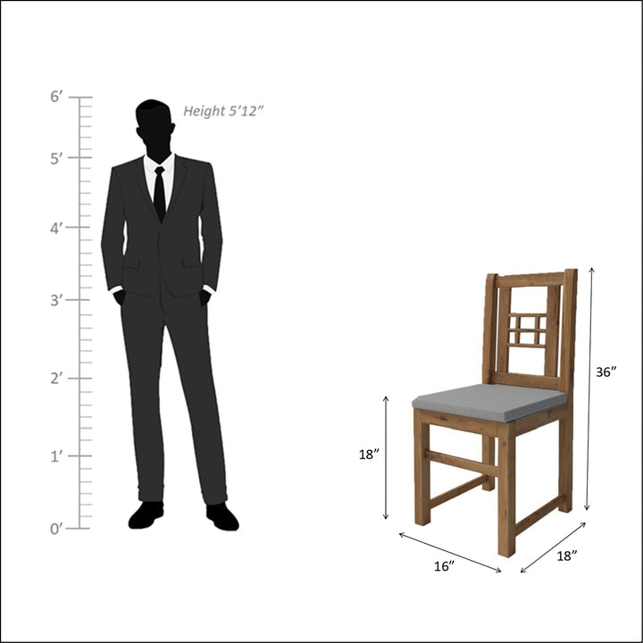 Alyona Acacia Wood Dining Set with Natural Finish