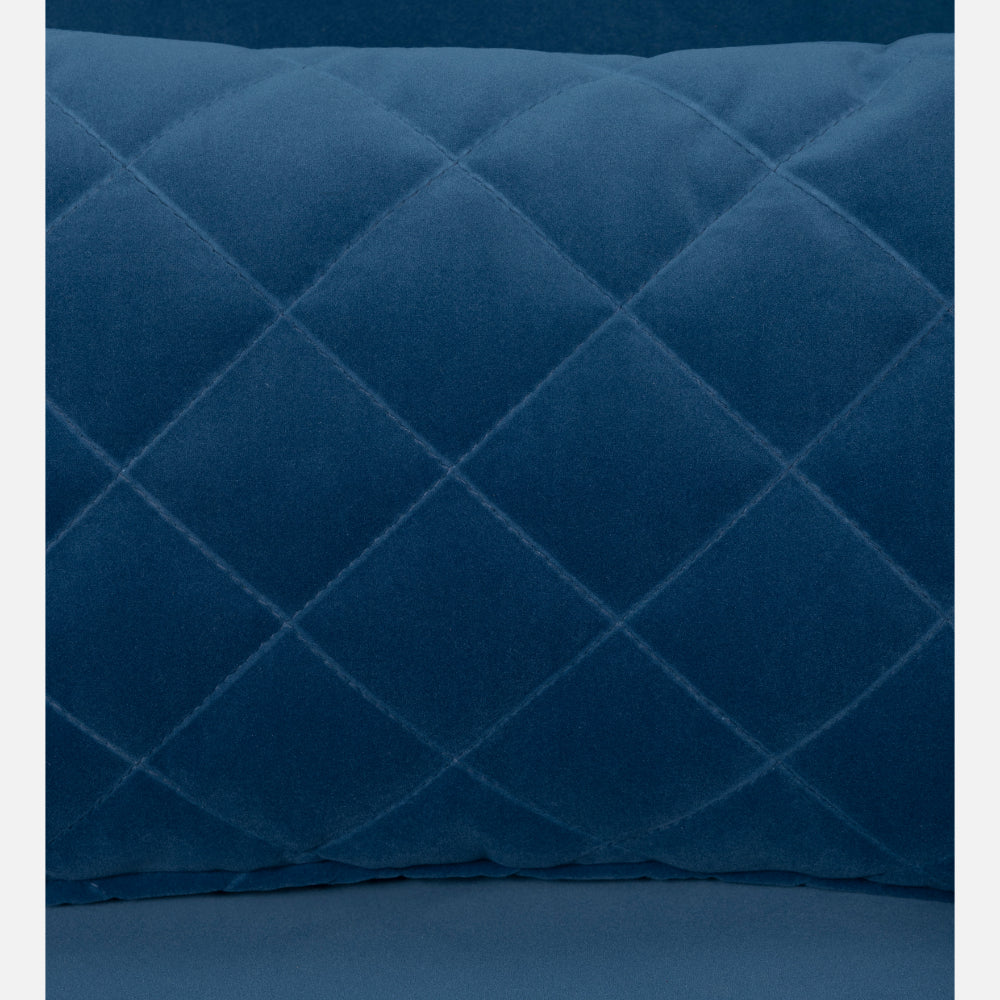 Elizar Sapphire Blue Fabric 3 Seater Sofa