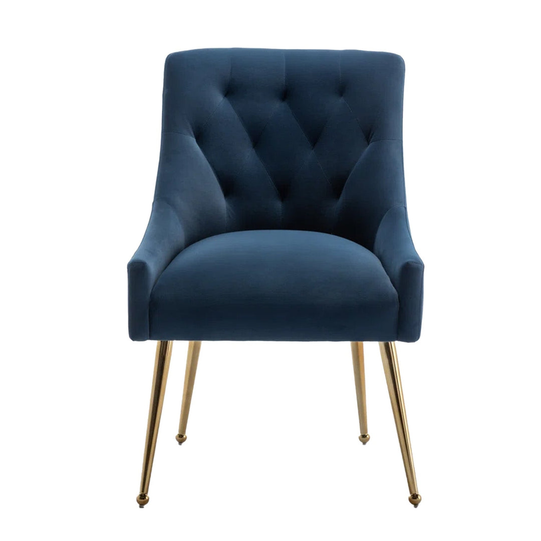 Glamorous Velvet Dining Chair Blue