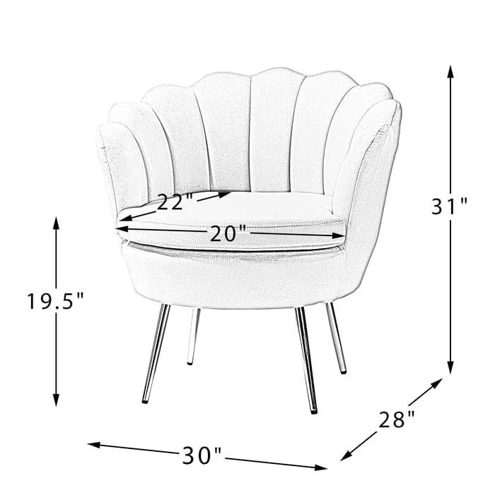 Hendrix Upholstered Barrel Chair (Set of 2) - Ouch Cart 