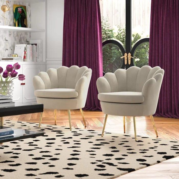 Hendrix Upholstered Barrel Chair (Set of 2) - Ouch Cart 