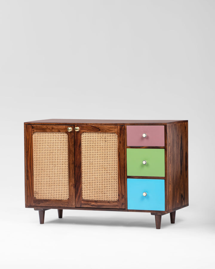 Agafia Mango Wood and Cane Sideboard