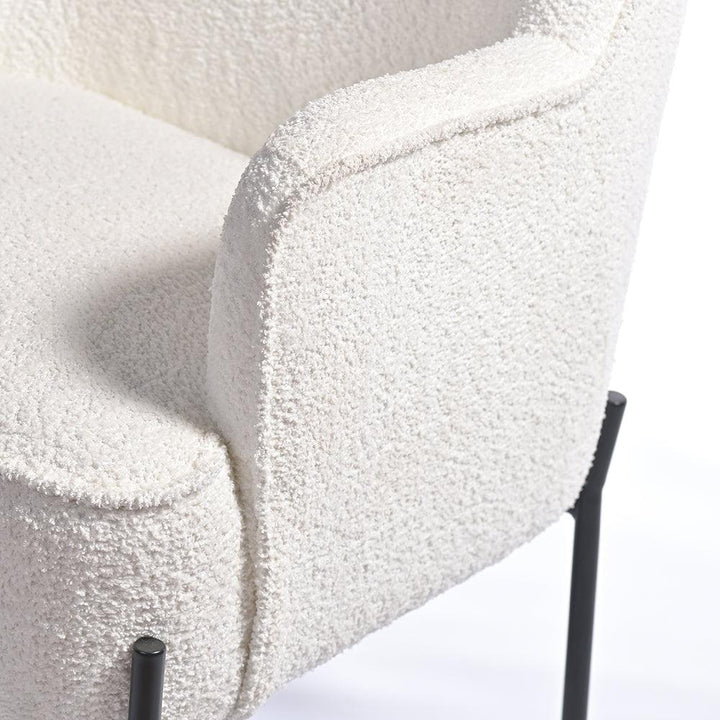 Milana Boucle Fabric Arm chair