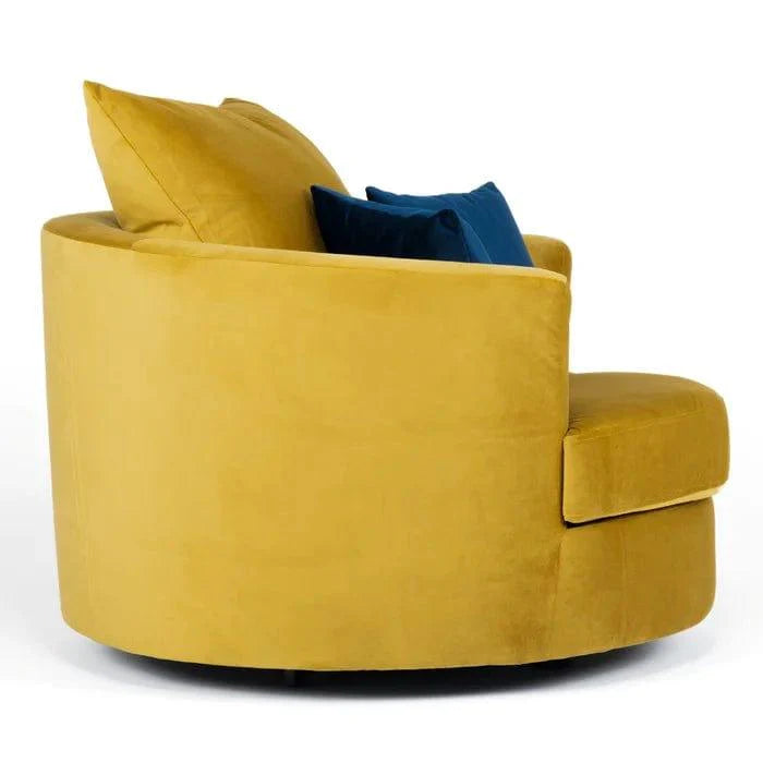 Laci Wide Velvet Armchair - Ouch Cart 