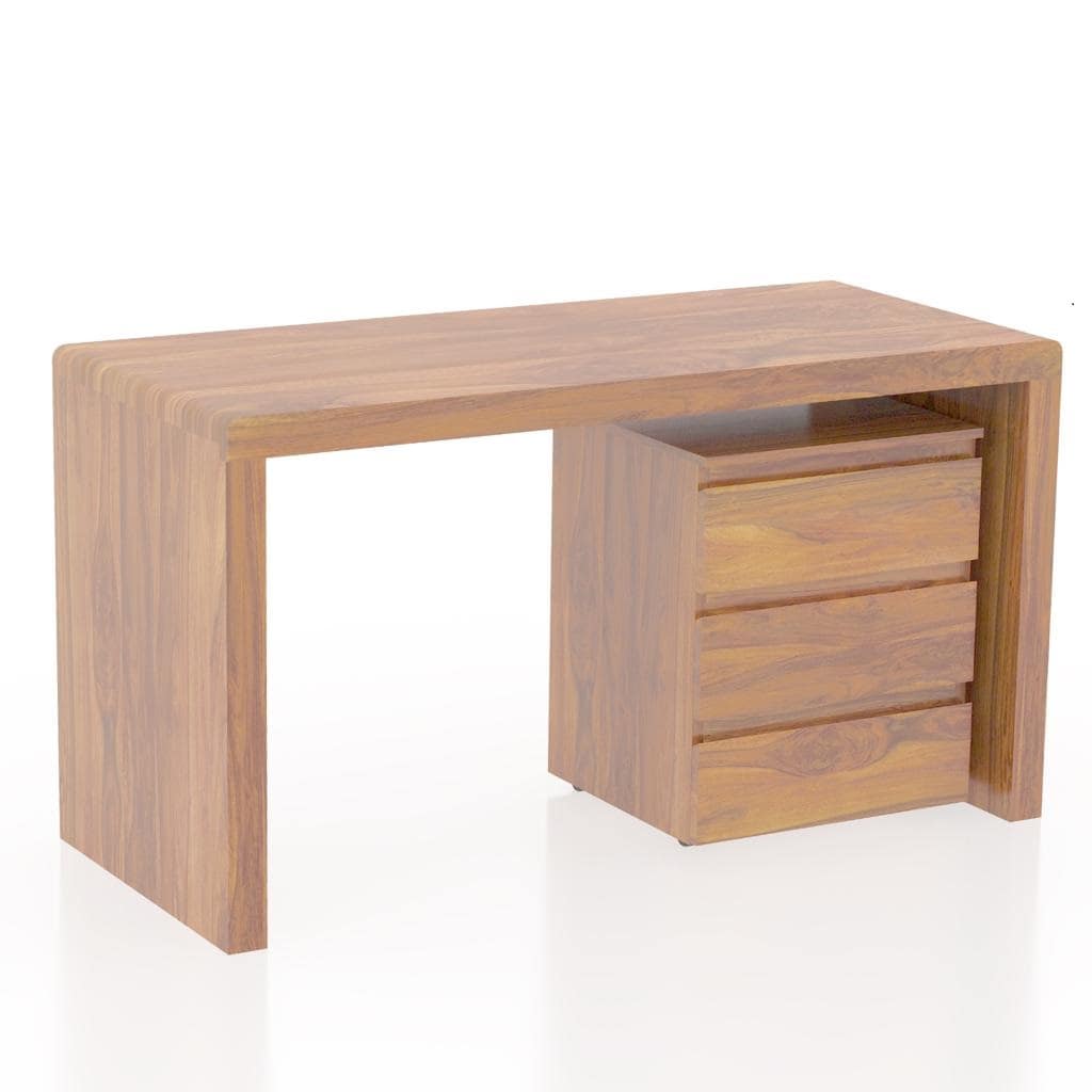 Jeshper Solid Sheesham Wood Study Table With Drawer Unit - 1 Year Warranty