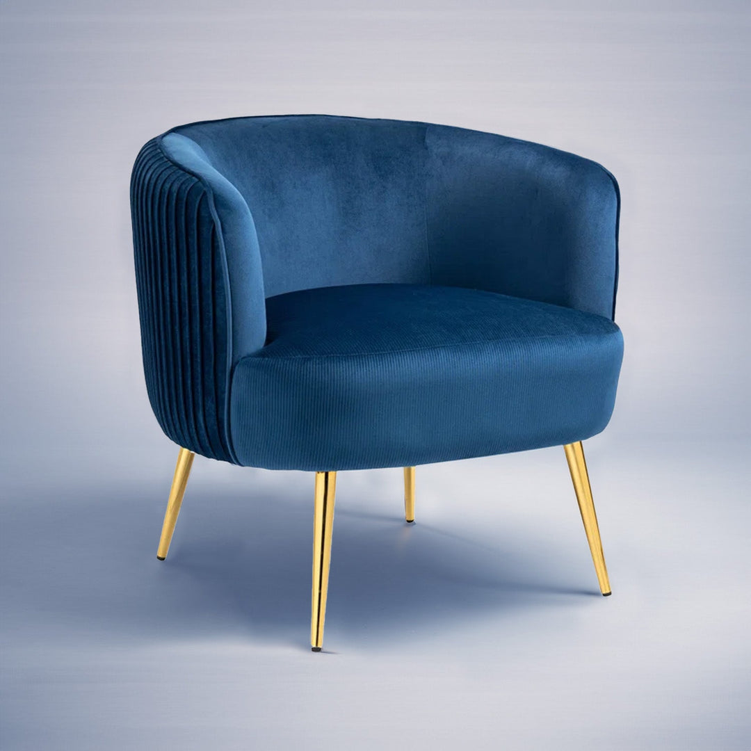 Vasilii Tufted Velvet Accent Chair Blue