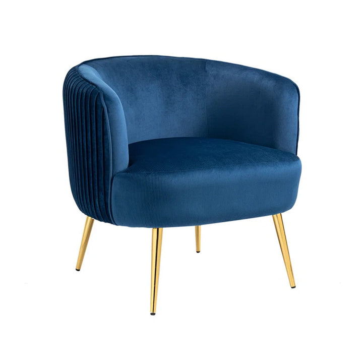 Vasilii Tufted Velvet Accent Chair Blue