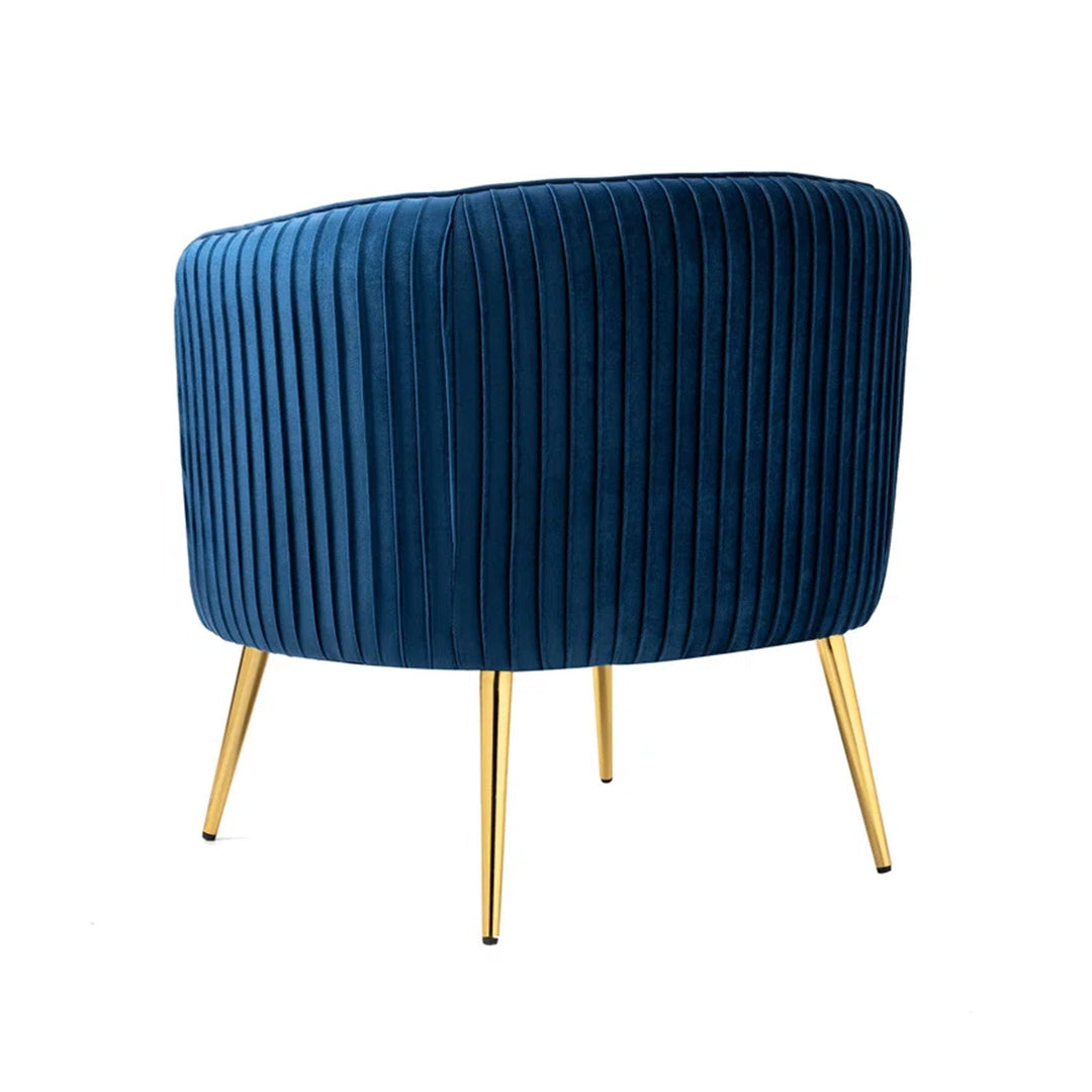 Vasilii Tufted Velvet Accent Chair Blue