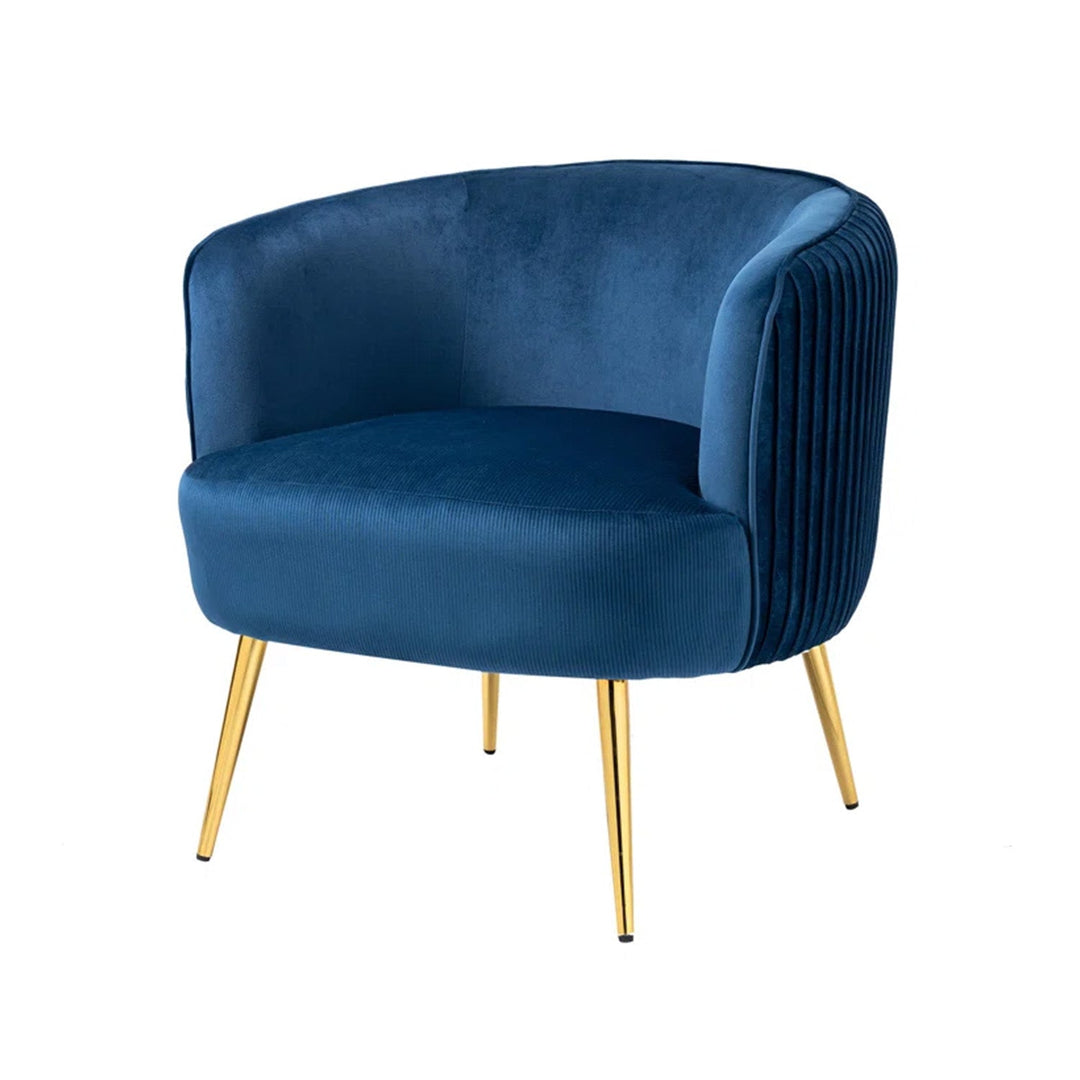 Vasilii Tufted Velvet Accent Chair Blue